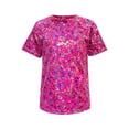 thumbnail image 4 of Hifoo Kids Girls Fashion O-Neck T-Shirts Tops Leopard Print Sequin Glitter Short Sleeve Tee For Daily Wear Performance And Party Tops Back To School Fashionable Blouses, 4 of 4
