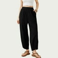 thumbnail image 2 of Zylarhe Women's Pants Women's Casual Sweatpants 2025 Trendy Lined Jogger Pants Baggy Athletic Comfortable with Pockets, 2 of 6