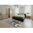 thumbnail image 5 of Ahgly Company Machine Washable Indoor Square Abstract Eggplant Purple Area Rugs, 6' Square, 5 of 7