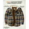 thumbnail image 2 of Legendary Whitetails Men's Camp Night Berber Lined Hooded Flannel Shirt Jacket, 2 of 4