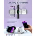 thumbnail image 2 of Mag-Safe Charger,Innotech 3 in 1 Magnetic Foldable Charging Station,Mag-Safe Travel Wireless Charging Pad,Compatible with iPhone 14/13/12 Series,AirPods 3/2/Pro/Pro 2,iWatch-White, 2 of 6
