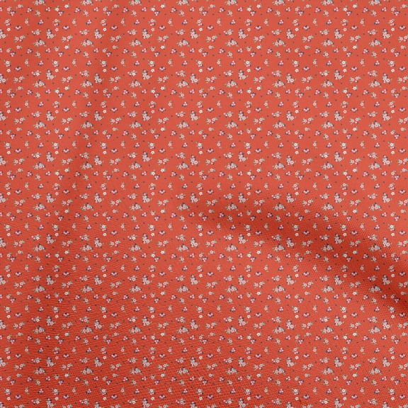 oneOone Polyester Spandex Red Fabric Floral Sewing Fabric By The Yard Printed Diy Clothing Sewing Supplies 56 Inch Wide