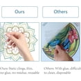 thumbnail image 4 of 4 Styles 6.3 Inch Mandala Window Decals Plastic PVC Colorful Round Static Flower Floral Non Adhesive Window Stickers Removable Alert Cling for Stairway Door Home Room Offices Party Decors, 4 of 7