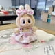 thumbnail image 2 of Muñecas de peluche Labubu I II de 17 cm, lindas mini muñecas de peluche, ropa coreana Kpop Exo, accesorios DIY, falda rosa, regalos, nuevo estilo, 2 of 5