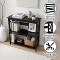 thumbnail image 3 of Convenience Concepts Oxford 3 Tier Bookcase Entryway Hall Table, Black, 3 of 6