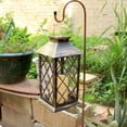 thumbnail image 3 of Hanging Solar Lantern Lights PVC Outdoor Waterproof LED Flickering Flameless Candle Decorative Solar Lantern , for Patio Courtyard Garden, 3 of 7