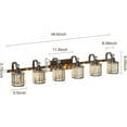thumbnail image 2 of Crystal Black Bathroom Vanity Light 6 Light Modern Bathroom Vanity Light Fixtures Over Mirror Bath Wall Lighting, 2 of 7