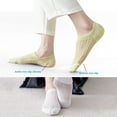 thumbnail image 3 of 5 Pairs Women’s No Show Socks Non Slip Low Cut Ankle Liner Socks – Breathable Mesh Invisible Socks for Flats, Loafers, Sneakers, Dress Shoes, One Size Fits Most, 3 of 11