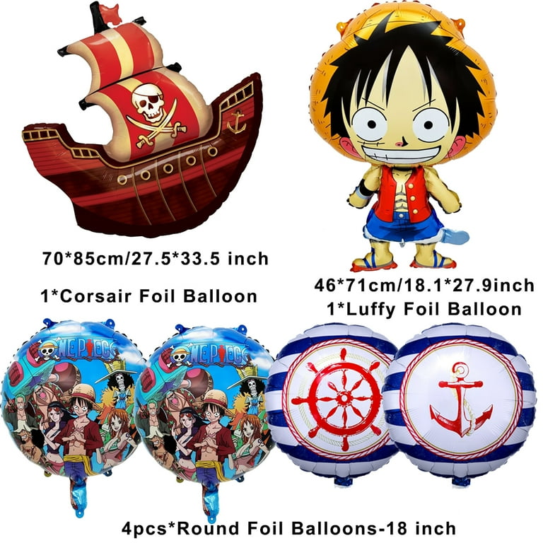 24 Pcs One Piece Birthday Decorations, One Piece Balloons