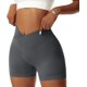 thumbnail image 1 of Vertvie Pantalones cortos de gimnasio para mujer, pantalones cortos de yoga con realce elásticos cruzados en V, mallas atléticas de cintura alta, 1 of 4