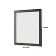 thumbnail image 5 of 32 Inch Transitional Style Wooden Frame Mirror, Gray, 5 of 5