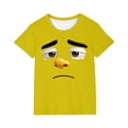thumbnail image 2 of ATOGUTA Boys Uniform T-Shirts Short Sleeve T-Shirts Kids Crewneck Tops Cute Fashion Tees Yellow, Size 3T-10, 2 of 6