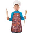 thumbnail image 2 of Halloween Happy Halloween Icons Kids Aprons for Girls and Boys,Adjustable Neck Strap Toddler Aprons for Kids Cooking Baking,23.6"x19", 2 of 7
