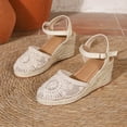 thumbnail image 5 of Dakaela Closed Toe Wedge Sandals for Women Woven Hollow out Platform Espadrilles 2026 Arch Support Summer Casual High Heels Size 6-10, 5 of 7
