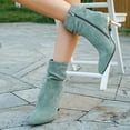 thumbnail image 5 of SACFOF Sexy Slouch Ankle Boots for Women with Fashion Mid Stiletto Heels Pointed Toe Bootie, 5 of 6
