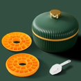 thumbnail image 1 of Bandeja de silicona para de de doble capa, para cubitos de , súper flexible sin BPA con tapa para cócteles, bebidas, té Verde perfecl Bandeja de molde de hielo, 1 of 8