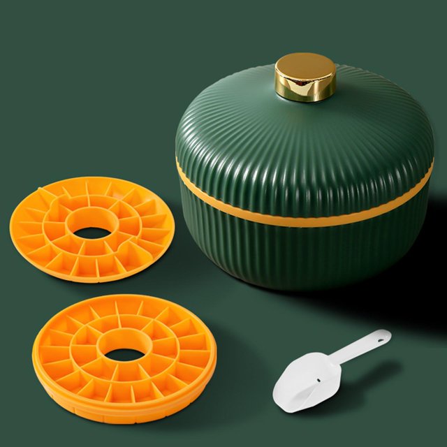 Bandeja de silicona para de de doble capa, para cubitos de , súper flexible sin BPA con tapa para cócteles, bebidas, té Verde perfecl Bandeja de molde de hielo