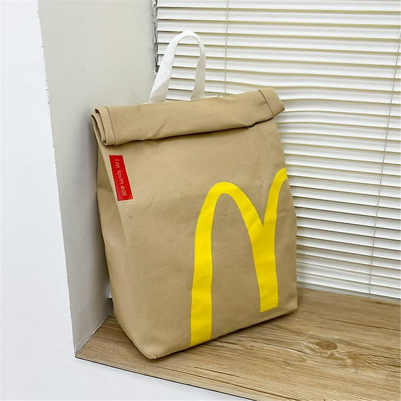 Realistic Mcdonalds Backpack/Messenger Side Bag - Fast Food Gift Pocket Large Capacity Shoulder Bag