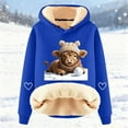 thumbnail image 2 of Hoodies for Women Long Sleeve Highland Cattle Print Hooded Sweatshirts 2025 Casual Fall Fashion Pullover Sweaters Winter Clothes, 2 of 3