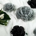 thumbnail image 2 of Efavormart 6 Pack Black & Charcoal Grey Assorted Size Giant Paper Peony Flowers Decor for Centerpieces Arrangement - 7" | 9" | 11", 2 of 10