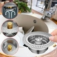 thumbnail image 4 of Stainless Steel Sink Strainer Drain Filter Kitchen Basin Stopper Core Dishwasher Vegetable Sink Basket Plug, 4 of 6