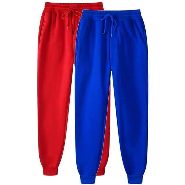 Yuyuzo 2pc Plus Size Sweatpants for Women Elastic Drawstring High Waisted Cinch Bottom Joggers Trackpants with Pockets