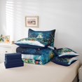 thumbnail image 6 of Manfei Winter Holiday 7-Piece Twin Bedding,Cute Christmas Ball Bedding Comforter Set,Navy Blue Reversible, 6 of 7