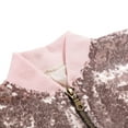 thumbnail image 5 of AUNVITO Girls & Boys Windbreaker Jacket with Sequins & Zipper Design, Casual Baseball Outerwear for 2-12Y Kids | Soft Cotton Breathable Loose Fit for Fall Winter Playdates, 5 of 7