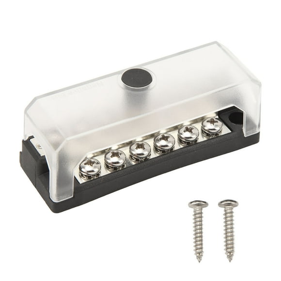 Terminal Bus Bar,100A 32V 12 Terminal Power Distribution Block Marine Battery Busbar Terminal Block Breakthrough Technology