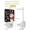thumbnail image 3 of Christmas Night Lights Auto Sensor Snowman with Red Hat Plug-in LED Nightlights Dusk to Dawn for Living Room, Bedroom, Bathroom, Hallway, Stairways Xmas Wall Decor, White Snowflake Black Night Light, 3 of 9