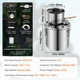 thumbnail image 5 of VEVOR 3-Gallon Moonshine Still, Stainless Steel Alcohol Distiller with Water Pump, Silver, 5 of 12