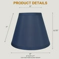 thumbnail image 2 of Urbanest Hardback Faux Silk Coolie Lamp Shade, 5x9x7", Navy Blue, 2 of 6