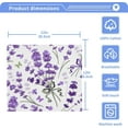 thumbnail image 4 of Purple Lavender Flowers Washcloth 12x12in Set, 2 Pack Absorbent Cotton Towel Square Kitchen Dishes Towels, Soft Cleaning Face Hand Towel Fast Drying Wash cloth, 4 of 7