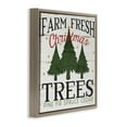 thumbnail image 3 of Stupell Industries Farm Fresh Christmas Trees Holiday Painting Brown Floater Framed Canvas Art Print Wall Art, 18 x 18, 3 of 9