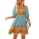 thumbnail image 2 of Sunloudy, vestido de media manga para mujer, estampado Floral Vintage, vendaje de botones, vestido bohemio de verano para vacaciones, ropa de calle de fiesta Sunloudy  S M L XL, 2 of 9