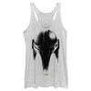 Women's Star Wars: The Mandalorian Metallic Helmet Racerback Tank Top White Heather Medium