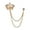 Golden, variant on Men Retro Brooch English Style Crown Shape Rhinestone Tassel Decor Suit Coat Chest Decoration Formal Event Wedding Business Occasions Clothes Jewelry