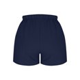 thumbnail image 7 of zbxnLI Women's Lounge Shorts Cotton Linen Drawstring Elastic Waist Wide Leg Casual Summer Beach Shorts, 7 of 7