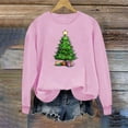 thumbnail image 5 of asdoklhq Christmas Long Sleeve Tops for Women Round Neck Christmas Printed Sweatshirt Long Sleeved Top Sweatshirt Pink XL, 5 of 6