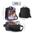 thumbnail image 2 of Pofeuu Space Colorful Donut Print Lunch Bag Women Insulated Lunch Box Reusable Leakproof Large Spacious Cooler Tote for Women Men, 2 of 7