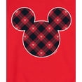thumbnail image 3 of Disney - Mickey Silhouette Plaid Fill - Men's Crew Fleece Sweatshirt Sweatshirt, 3 of 5