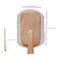 thumbnail image 2 of Worallymy Cepillo de baño de lufa natural con mango largo para colgar en la ducha accesorio para lavar la piel del cuerpo cabeza redonda Worallymy JD735804272, 2 of 7
