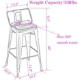 thumbnail image 2 of Andeworld Furniture Swivel Metal Bar Stools Kitchen Counter Height Stools Industrial Barstools Set of 4 (Swivel 30 inch,Matte Black Wooden), 2 of 7