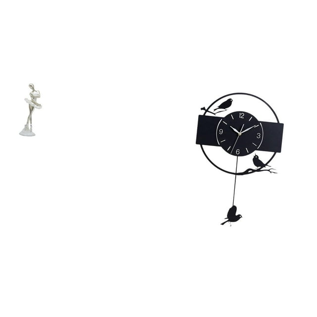 Figura de escritorio,Estatua de bailarina,adorno de escritorio,decoración del hogar,Estatua de bailarina moderna,regalo de cumpleaños para la oficina.,Reloj de pared,Reloj de pared con