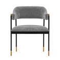 thumbnail image 1 of Manhattan Comfort Fauteuil de Salle à Manger Moderne en Bouclé Lia, Gris, 1 of 3