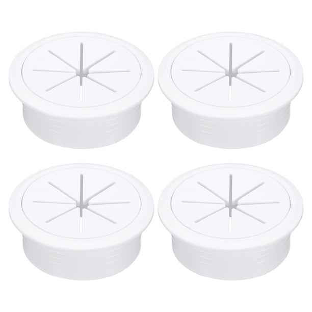 4 Pack Grommet para Escritorio, Tapa de Agujero de Cable de 2.09 Pulgadas 53mm, Blanca