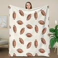 thumbnail image 2 of Soft Flannel Sofa Blanket Football Pattern White All Season Machine Washable Throw for Outdoor Beach Car Picnics Sports Home Decor Ideal Gift Wearable Blanket Contemporary Design, 2 of 7