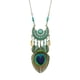 thumbnail image 1 of Collar de cadena larga de plumas de pavo real Sonducket ligero y cómodo para mujer, 1 of 6