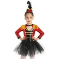thumbnail image 3 of Sholeno Kids Girls Magician Circus Dress Up Sequin Tassel Long Sleeve Tutu Dress Leotard Halloween Red 14, 3 of 7