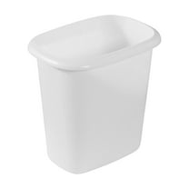 Rubbermaid 6 Quart Bedroom, Bathroom, and Office Wastebasket Trash Can, White